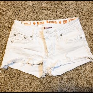 Women’s Rock Revival White Denim Shorts